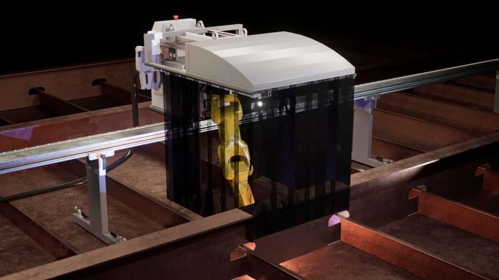 Robot welding panels
